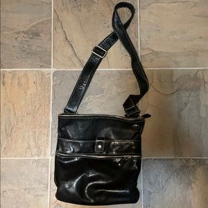 Roots crossbody genuine leather bag